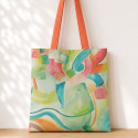 Kit - Tote Bag réversible peinture abstraite