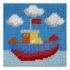 Kit à broder canevas enfant - Bateau