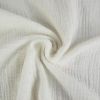 Tissu double gaze uni plumetis - blanc cassé x 10 cm