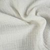 Tissu double gaze uni plumetis - blanc cassé x 10 cm