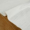 Tissu double gaze uni plumetis - blanc cassé x 10 cm