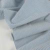 Tissu coton viscose à rayures - bleu x 10 cm