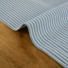 Tissu coton viscose à rayures - bleu x 10 cm