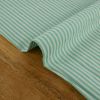 Tissu coton viscose à rayures - vert x 10 cm