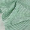 Tissu coton viscose à rayures - vert x 10 cm