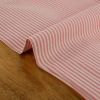Tissu coton viscose à rayures - rose corail x 10 cm