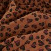 Tissu matelassé réversible coeurs léopard - terracotta x 10 cm