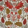 Tissu matelassé réversible fleurs bohème - rose x 10 cm