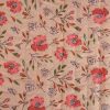 Tissu matelassé réversible fleurs bohème - rose x 10 cm