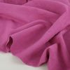 Tissu lin lavé uni - fuschia x 10 cm