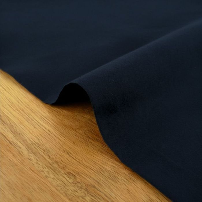 Tissu voile de coton uni - bleu marine x 10 cm