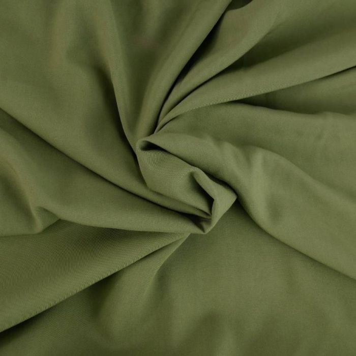Tissu popeline viscose uni - kaki x 10 cm