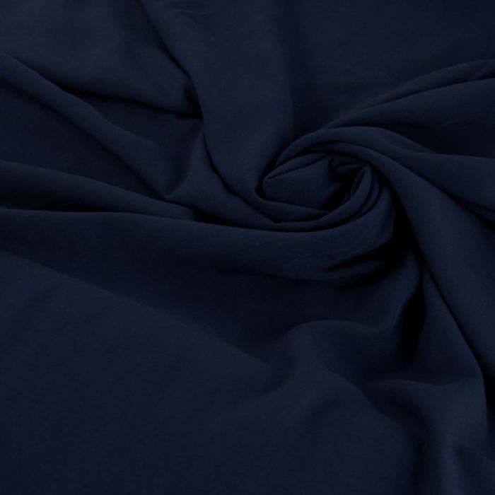 Tissu popeline viscose uni - bleu marine x 10 cm