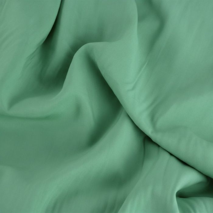 Tissu popeline viscose uni - vert eucalyptus x 10 cm