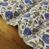 Tissu matelassé réversible fleurs indiennes - beige x 10 cm