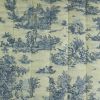 Tissu matelassé réversible toile de Jouy - beige x 10 cm