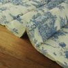 Tissu matelassé réversible toile de Jouy - beige x 10 cm