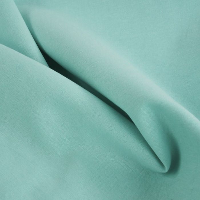 Tissu popeline coton chiné - vert menthe x 10 cm
