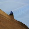 Tissu popeline coton chiné - bleu clair x 10 cm