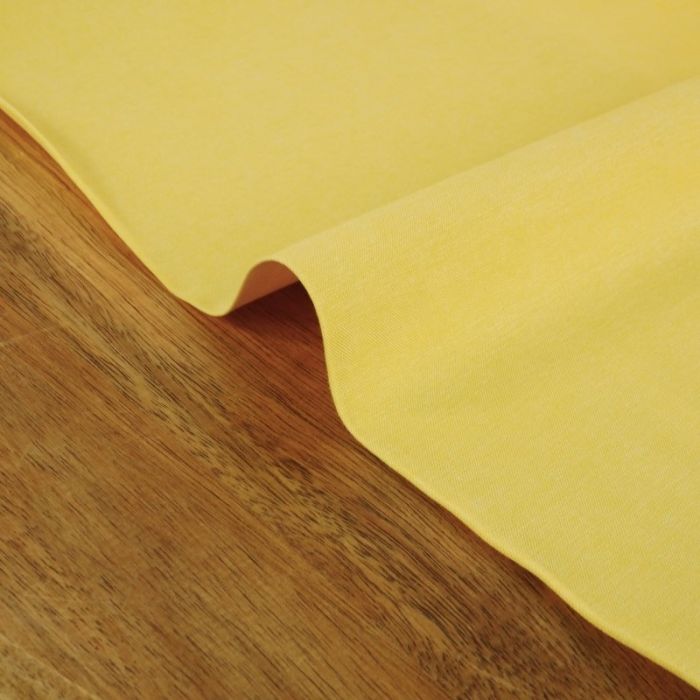 Tissu popeline coton chiné - jaune x 10 cm
