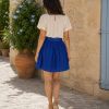 Kit couture fournitures Jupe élastique lurex bleu roi