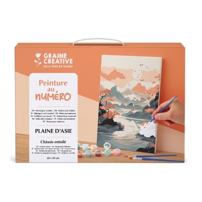 Peinture au numéro Pleine d'Asie 20 x 30 cm - Graine créative