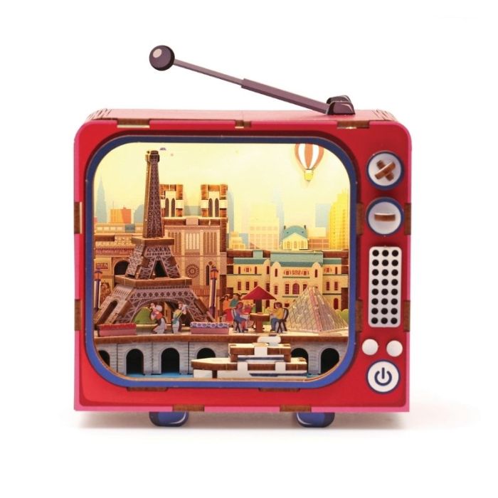 Maquette 3D en bois TV Paris - Graine créative