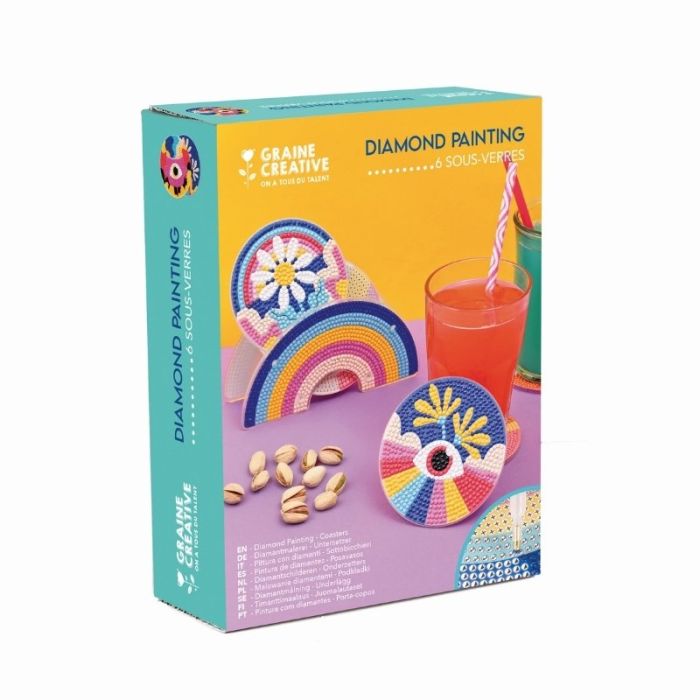 Kit 6 sous-verres à strasser Pop - Graine créative