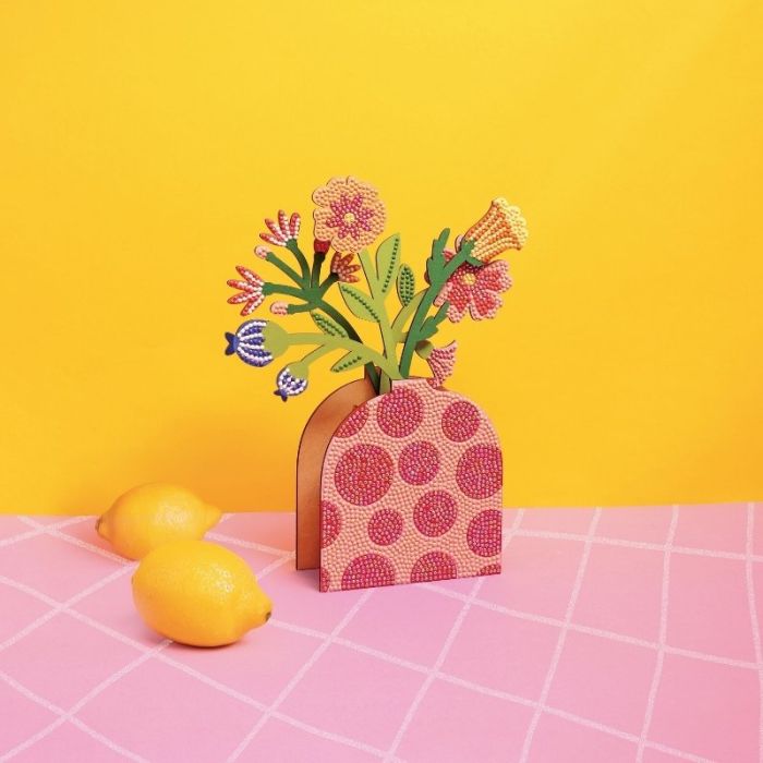 Kit Vase et fleurs à strasser - Graine créative