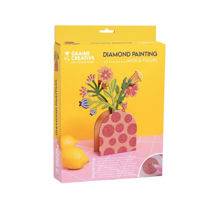 Kit Vase et fleurs à strasser - Graine créative
