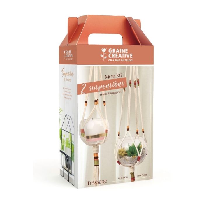 Kit tressage suspensions pour plantes - Graine créative