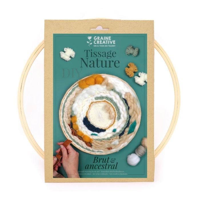 Kit métier à tisser rond Nature - Graine créative