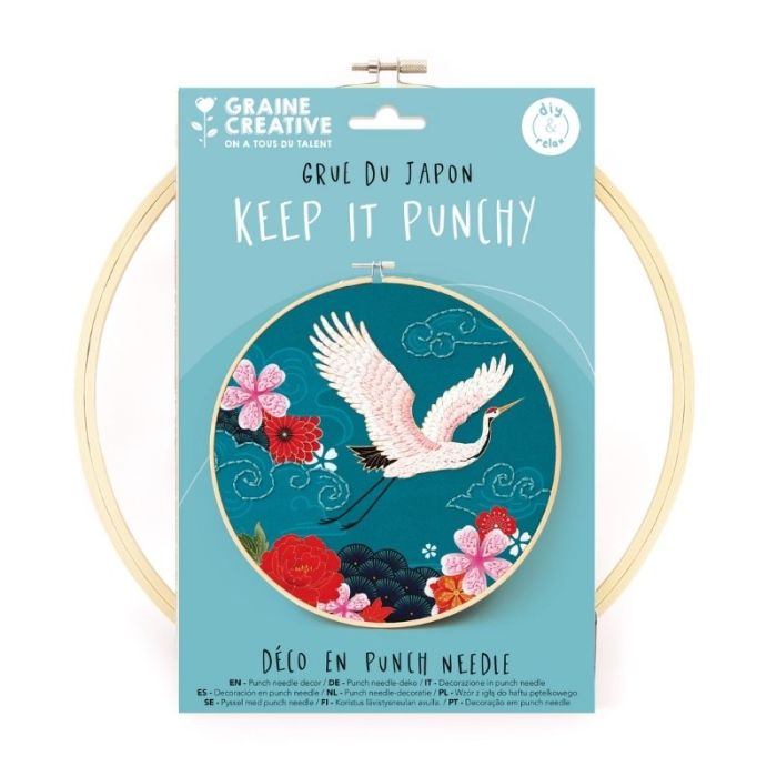 Kit Punch needle Grue du Japon - Graine créative