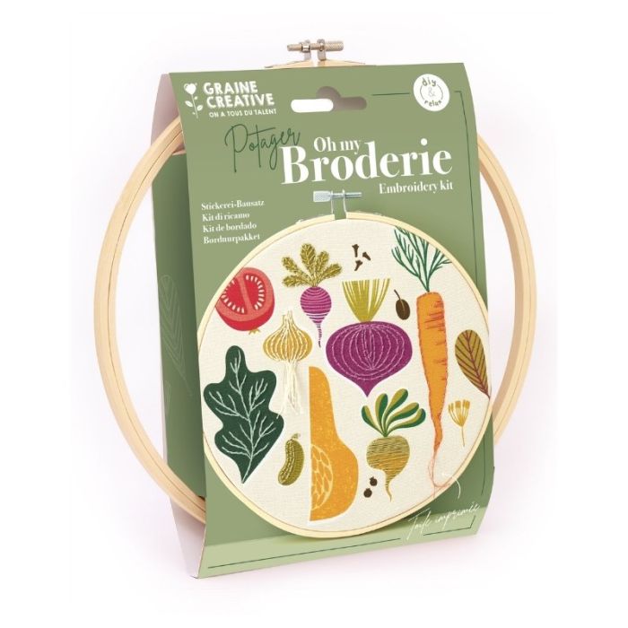 Kit broderie légumes du potager - Graine créative