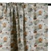 Tissu popeline coton circuit animaux - gris clair x 10 cm