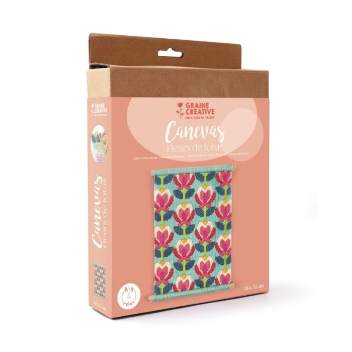 Kit Canevas Fleurs de lotus - Graine créative