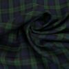 Tissu tartan carreaux stretch - Bleu et Vert x 10 cm