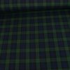 Tissu tartan carreaux stretch - Bleu et Vert x 10 cm