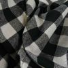 Tissu flanelle coton carreaux lurex haute couture - noir x 10 cm