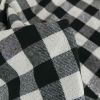 Tissu flanelle coton carreaux lurex haute couture - noir x 10 cm