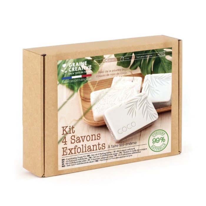 Kit savons exfoliants noix de coco - Graine créative