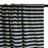 Tissu jersey côtelé fin marinière écru - bleu foncé x 10 cm