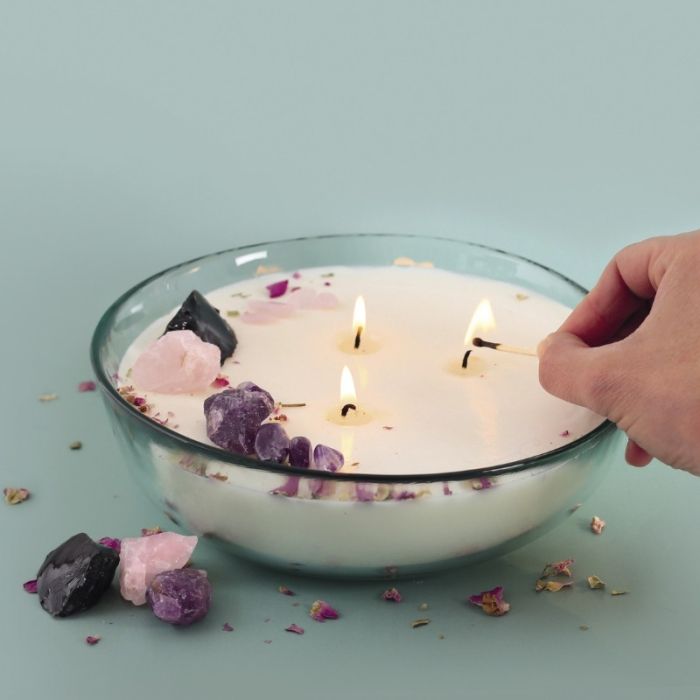 Kit DIY bougie lithothérapie - Graine créative