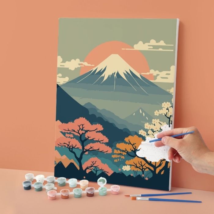Peinture au numéro Mont Fuji 30 x 40 cm - Graine créative