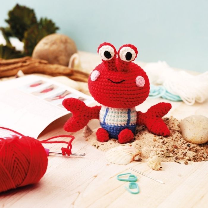 Kit crochet Minigurumi crabe - Graine créative
