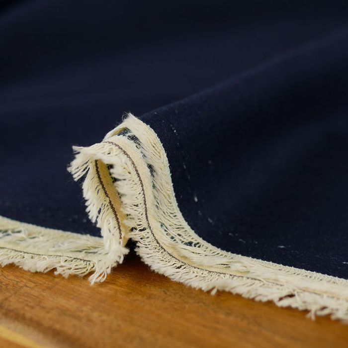Tissu denim haute couture - bleu foncé x 10 cm