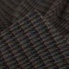 Tissu lainage tweed chiné haute couture - marron x 10 cm
