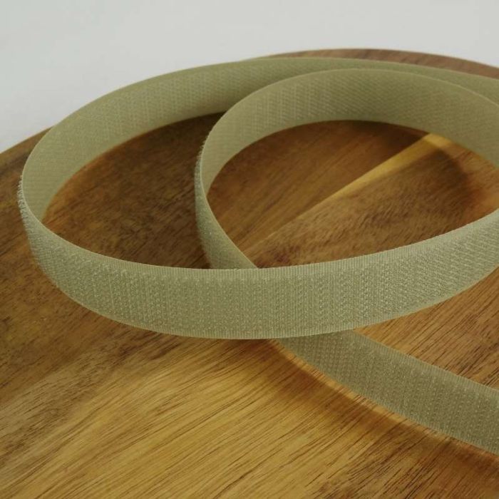 Bande scratch type Velcro à coudre 20 mm - Kaki x 10 cm
