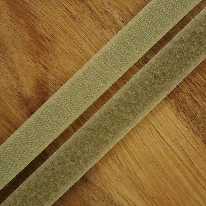 Bande scratch type Velcro à coudre 20 mm - Kaki x 10 cm