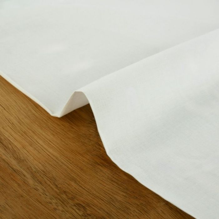 Tissu voile de coton uni - blanc x 10 cm